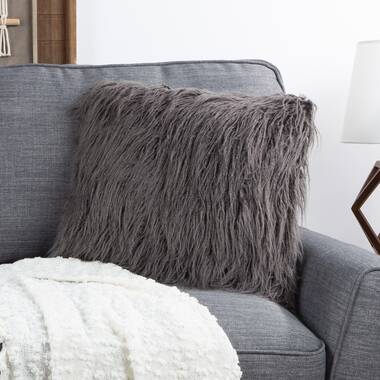 Grey best sale shag pillow